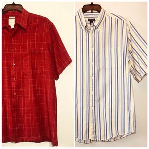 Saddlebred Shirt Lot of 2 Short Sleeve Men’s XL
